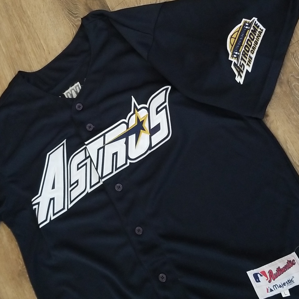 Jeff Bagwell Astros Blue Throwback Mens Stitched New Astrodome - Picture 2 of 12